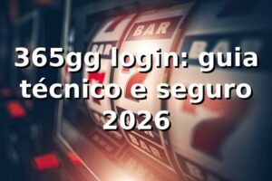 365gg login: guia técnico e seguro 2026 🔒